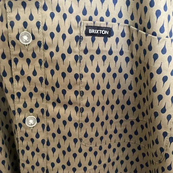 Brixton Tan and Black Casual Button Down Shirt - Picture 3 of 4